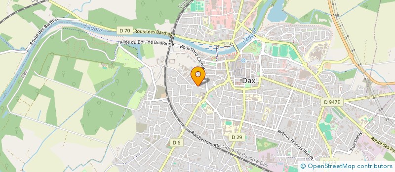 localisation de l'entreprise MADAME ANNE CECILE PAGEAUD-CARON  DAX