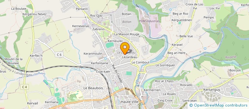 localisation de l'entreprise MADAME ANNE-CECILE PAPIER  QUIMPERLE