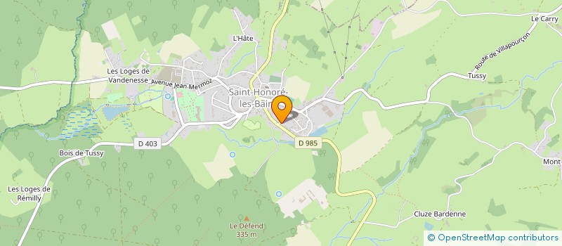 localisation de l'entreprise MADAME ANNE CECILE QUINIOU à SAINT-HONORE-LES-BAINS