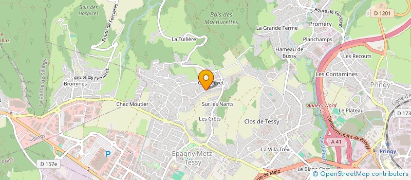 localisation de l'entreprise MADAME ANNE-CECILE TERRIER  EPAGNY METZ-TESSY