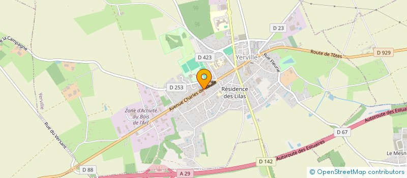 localisation de l'entreprise MADAME ANNE-CECILLE DEMARES  YERVILLE