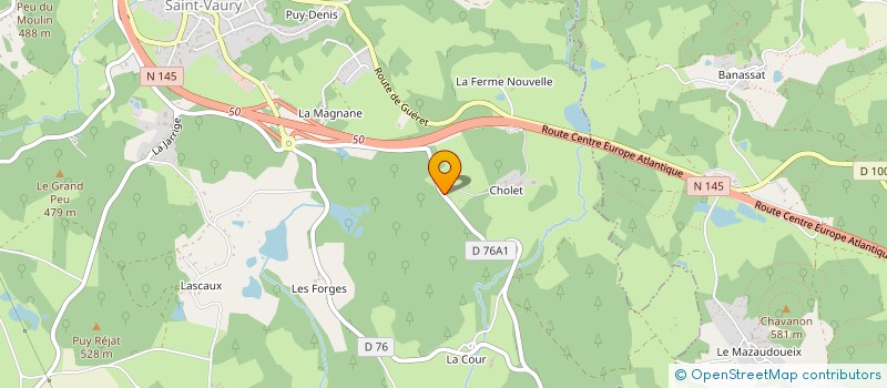 localisation de l'entreprise MADAME ANNE CHAMBRAUD à SAINT-VAURY