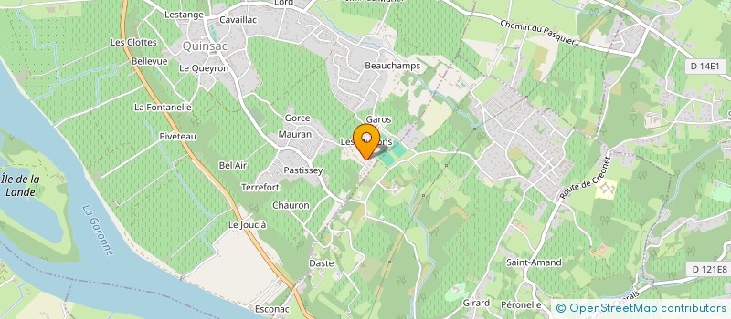 localisation de l'entreprise MADAME ANNE CHAMPAGNE  QUINSAC