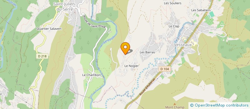 localisation de l'entreprise MADAME ANNE-CHARLINE LALAUZE-CHAULIAC  VESSEAUX