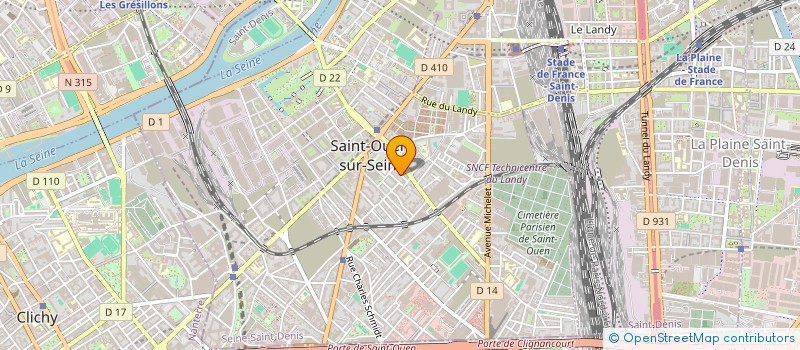 localisation de l'entreprise MADAME ANNE CHARLOTTE HANSEN-LOVE à SAINT-OUEN-SUR-SEINE