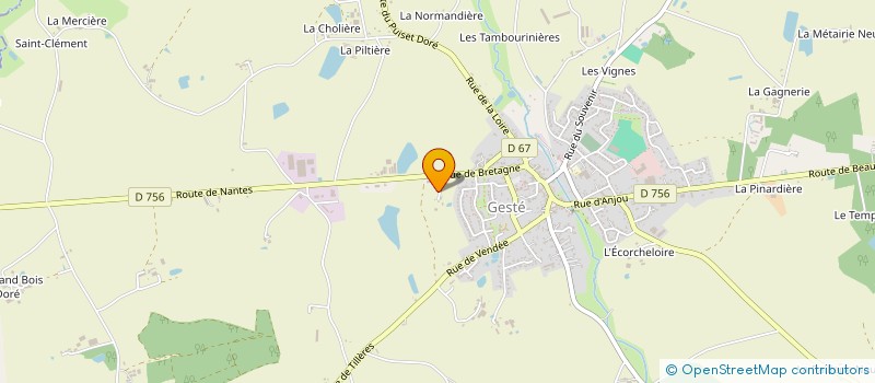 localisation de l'entreprise MADAME ANNE CHAUVEAU à MONTREVAULT-SUR-EVRE