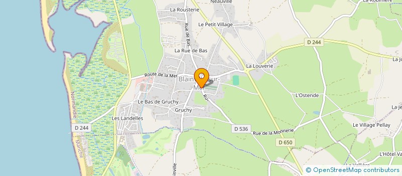 localisation de l'entreprise MADAME ANNE CHEVALIER  BLAINVILLE-SUR-MER