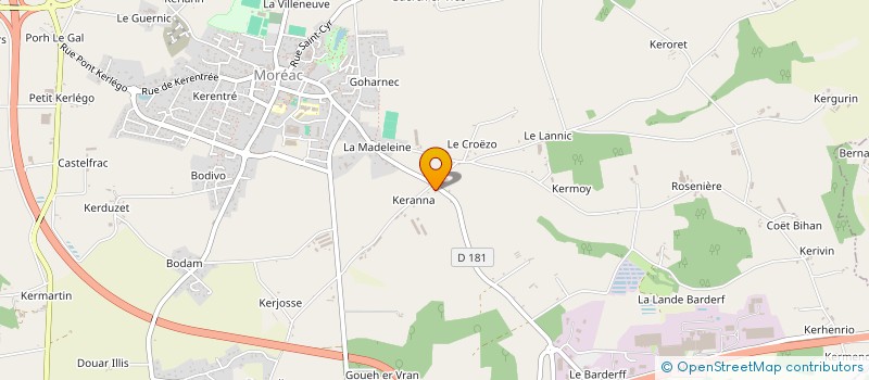 localisation de l'entreprise MADAME ANNE CHEVILLARD  MOREAC