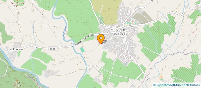 localisation de l'entreprise MADAME ANNE CHRETIEN  MURVIEL-LES-BEZIERS