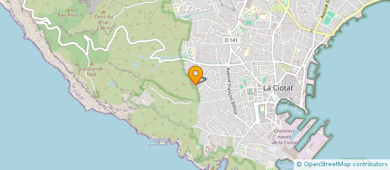 localisation de l'entreprise MADAME ANNE CHRISTINE PUIGELIER  LA CIOTAT