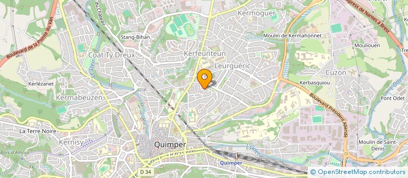 localisation de l'entreprise MADAME ANNE-CLAIRE ALLANIC  QUIMPER