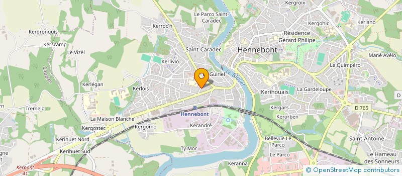 localisation de l'entreprise MADAME ANNE-CLAIRE BOUGOT  HENNEBONT