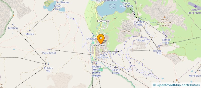 localisation de l'entreprise MADAME ANNE-CLAIRE CABANES  TIGNES