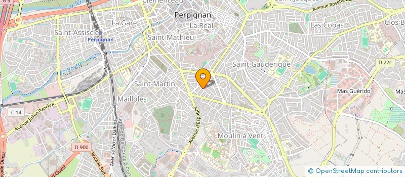 localisation de l'entreprise MADAME ANNE-CLAIRE MEDICI  PERPIGNAN