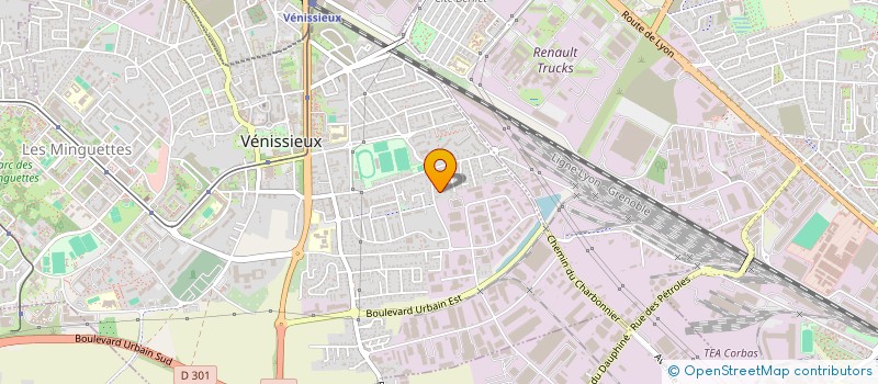 localisation de l'entreprise MADAME ANNE-CLAIRE MONDEUX  VENISSIEUX