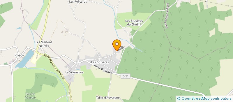 localisation de l'entreprise MADAME ANNE-CLAIRE TRUMEAU  JUSSY-LE-CHAUDRIER