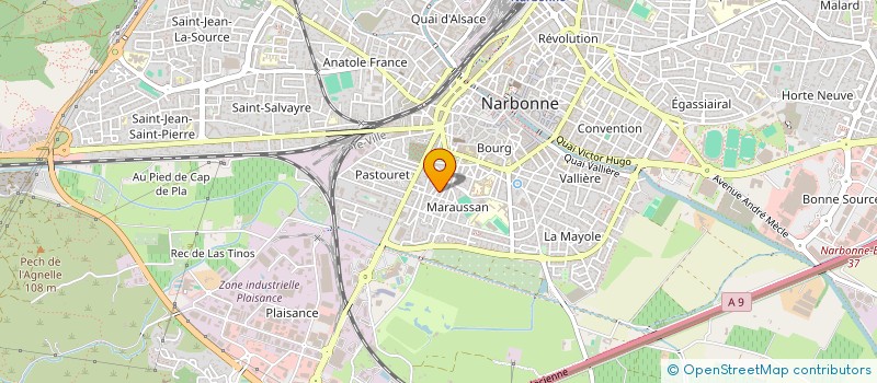 localisation de l'entreprise MADAME ANNE CLANET  NARBONNE