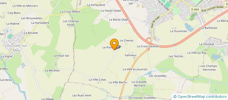 localisation de l'entreprise MADAME ANNE-CLAUDE FAVE  SAINT-MEEN-LE-GRAND