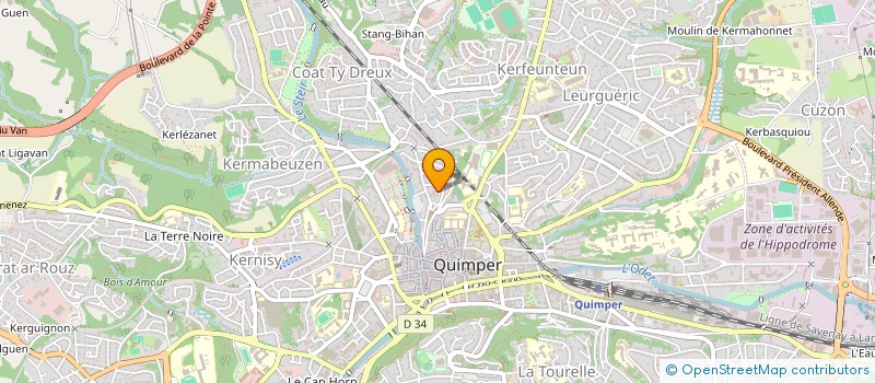 localisation de l'entreprise MADAME ANNE COSTES  QUIMPER