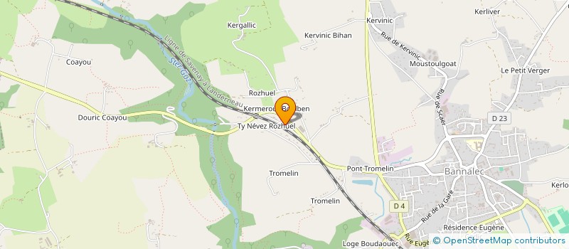 localisation de l'entreprise MADAME ANNE DANIELOU  BANNALEC