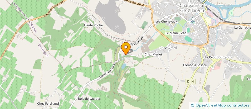localisation de l'entreprise MADAME ANNE DAVIES à CHATEAUNEUF-SUR-CHARENTE