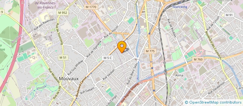 localisation de l'entreprise MADAME ANNE DEDRYVER  TOURCOING