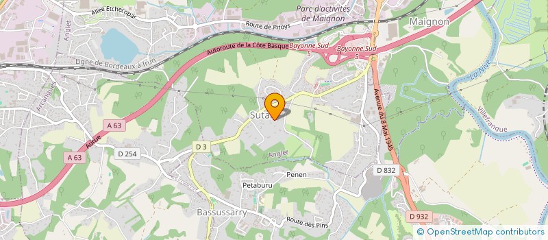 localisation de l'entreprise MADAME ANNE DEGUEHEGNY à ANGLET