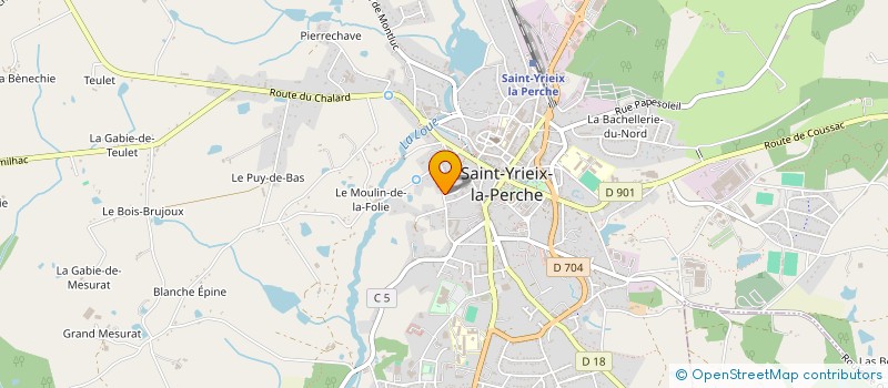 localisation de l'entreprise MADAME ANNE DELOTTE  SAINT-YRIEIX-LA-PERCHE