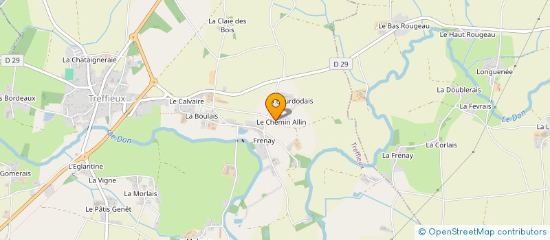 localisation de l'entreprise MADAME ANNE DENIAUD  TREFFIEUX