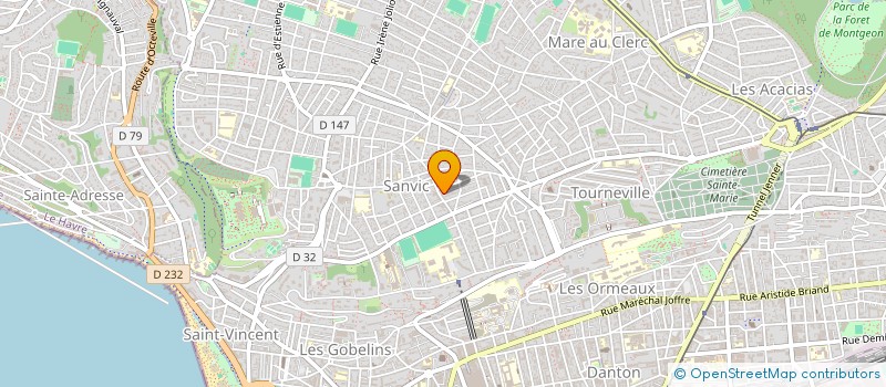 localisation de l'entreprise MADAME ANNE DEVAUX  LE HAVRE