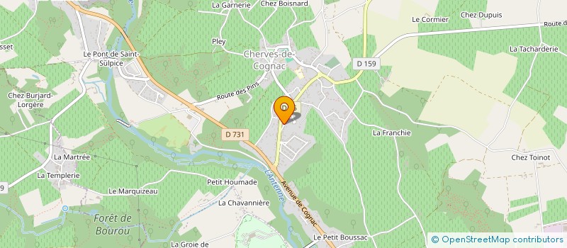 localisation de l'entreprise MADAME ANNE DOMINIQUE  VAL-DE-COGNAC