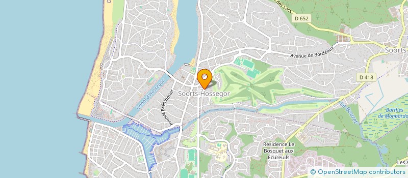 localisation de l'entreprise MADAME ANNE-DOMINIQUE ZACK  SOORTS-HOSSEGOR