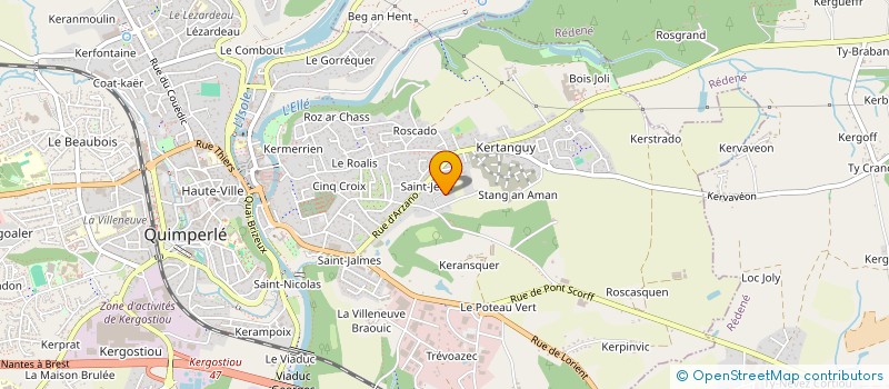 localisation de l'entreprise MADAME ANNE DORION  QUIMPERLE