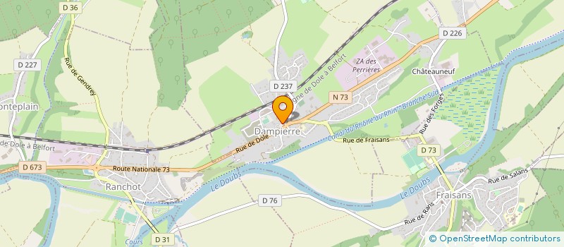 localisation de l'entreprise MADAME ANNE DUTY à DAMPIERRE