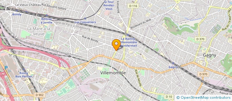 localisation de l'entreprise MADAME ANNE ELISE BOURGAIN  VILLEMOMBLE