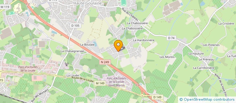 localisation de l'entreprise MADAME ANNE FAVREAU  HAUTE-GOULAINE