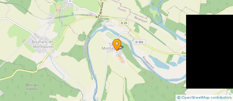 localisation de l'entreprise MADAME ANNE FILET  MONTAGNEY-SERVIGNEY