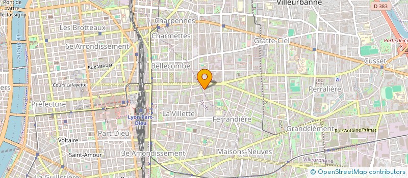 localisation de l'entreprise MADAME ANNE-FLORE DARMET  VILLEURBANNE