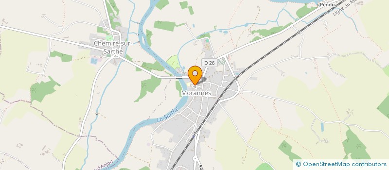 localisation de l'entreprise MADAME ANNE-GAELLE BARBEDOR  MORANNES SUR SARTHE-DAUMERAY