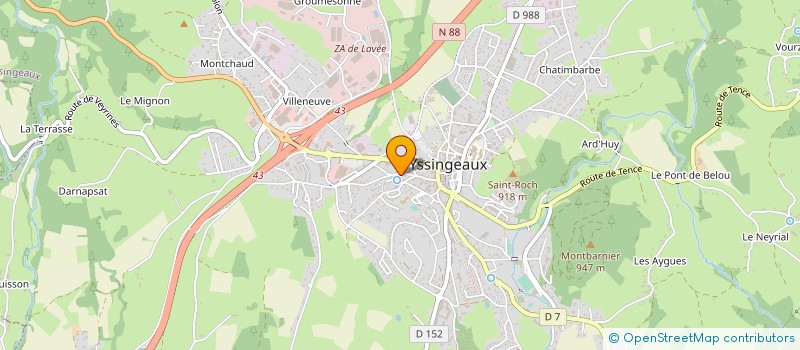 localisation de l'entreprise MADAME ANNE GARCIA à YSSINGEAUX