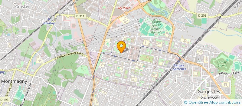 localisation de l'entreprise MADAME ANNE GAUTHIER  SARCELLES