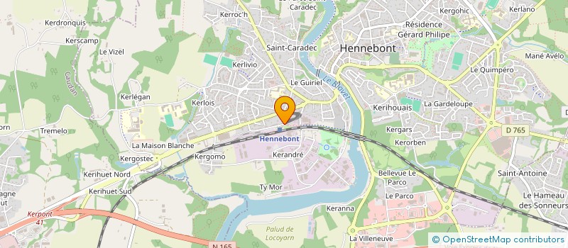 localisation de l'entreprise MADAME ANNE GEORGELIN  HENNEBONT