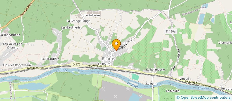 localisation de l'entreprise MADAME ANNE GERMAIN  MONTRICHARD-VAL-DE-CHER