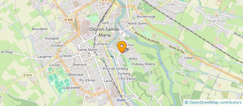 localisation de l'entreprise MADAME ANNE GILLES  OLORON-SAINTE-MARIE