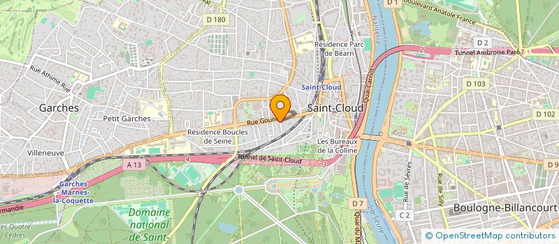 localisation de l'entreprise MADAME ANNE GIRAULT à SAINT-CLOUD