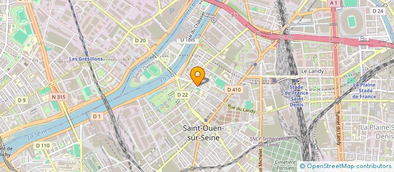 localisation de l'entreprise MADAME ANNE GRASSER à SAINT-OUEN-SUR-SEINE