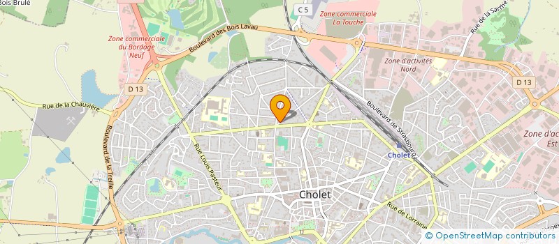 localisation de l'entreprise MADAME ANNE GRAVELEAU à CHOLET