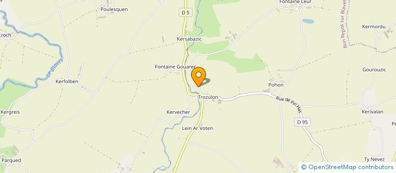 localisation de l'entreprise MADAME ANNE GRENET  BON REPOS SUR BLAVET