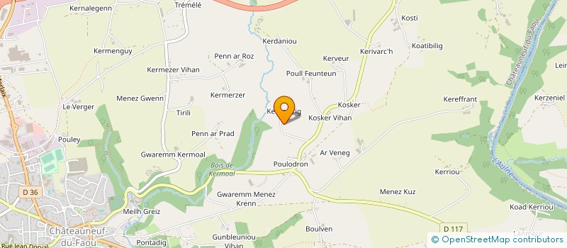 localisation de l'entreprise MADAME ANNE GUICHOUX à CHATEAUNEUF-DU-FAOU