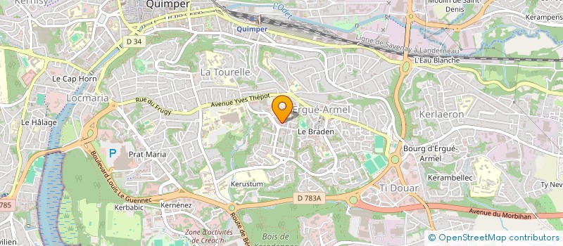 localisation de l'entreprise MADAME ANNE GUIRADO  QUIMPER